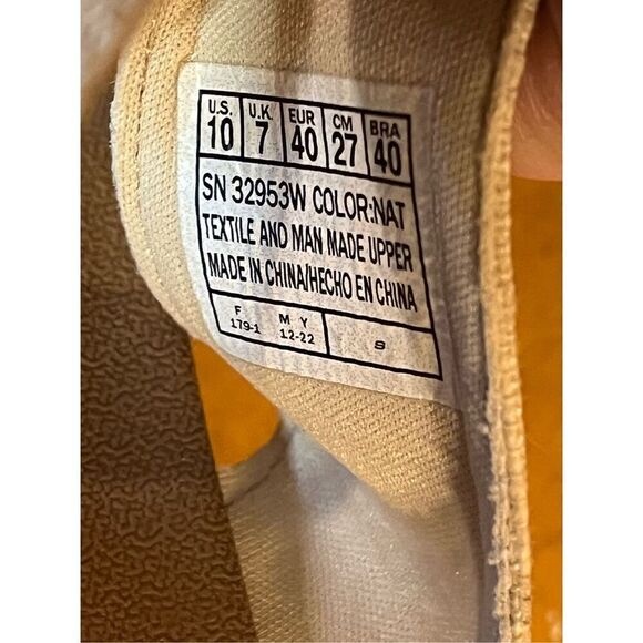 Skechers Luxe Foam Sandals Women's 10 Tan Beige Comfort Platform Wedge Slip On - Picture 8 of 8